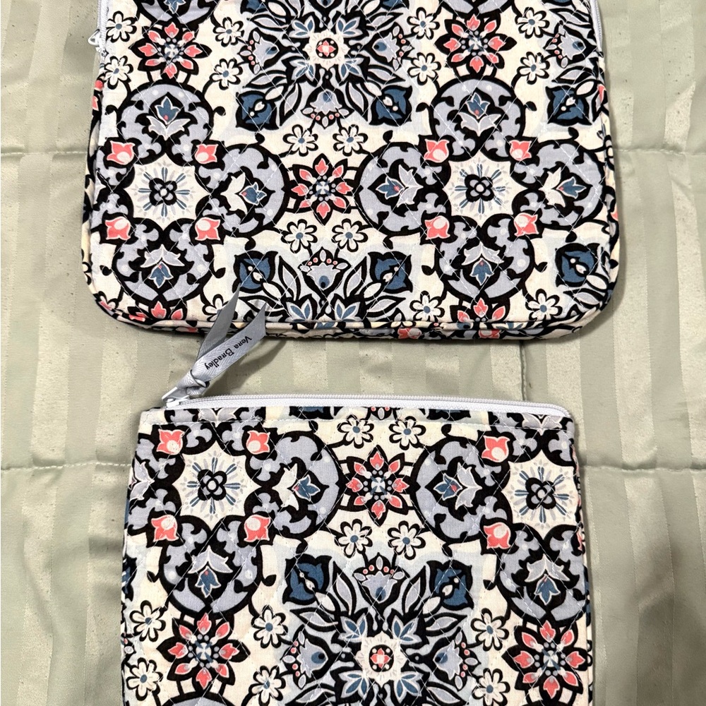 Vera Bradley Floral Cosmetic Bags - Black, White, Pink, Blue